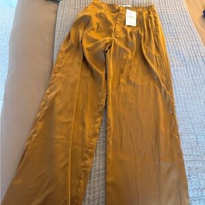 12th Tribe Gold Satin Trousers